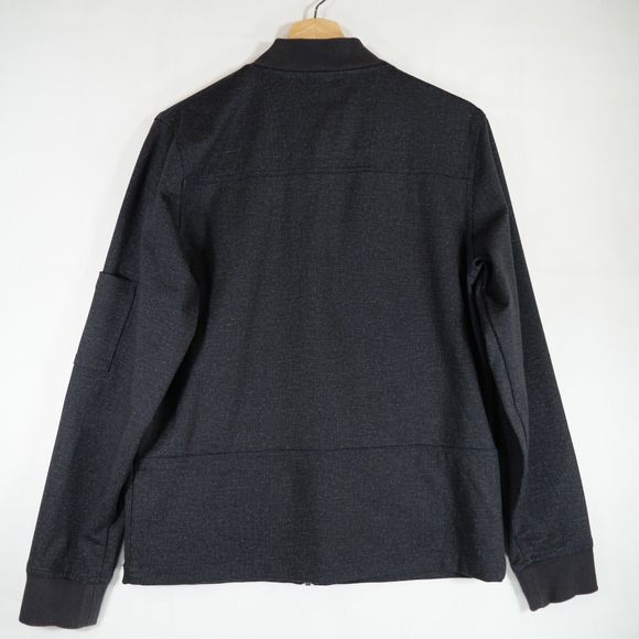 Kane & Unke Men's Bomber Style Jacket Nylon Blend Dark Gray / Black Size S - Picture 8 of 15